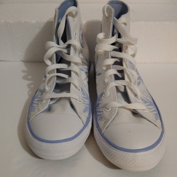 Converse Chuck Taylor Shoes Disney Princess Elsa Frozen White & Blue - Picture 4 of 8
